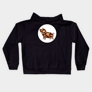 Year Of The Pig Colorful Paper Cut Art Design Kids Hoodie